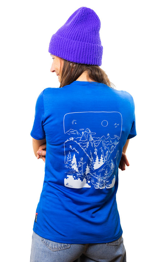 T-Shirt Mérinos Mountain Art - F