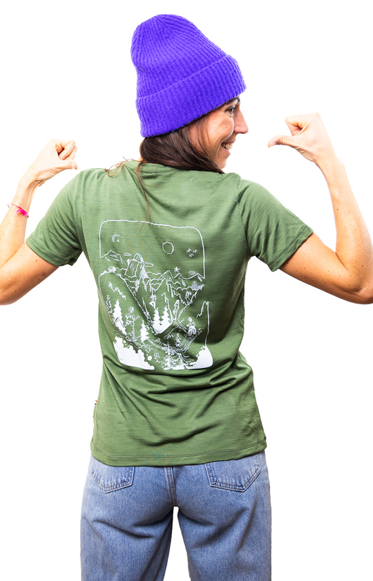 T-Shirt Mérinos Mountain Art - F