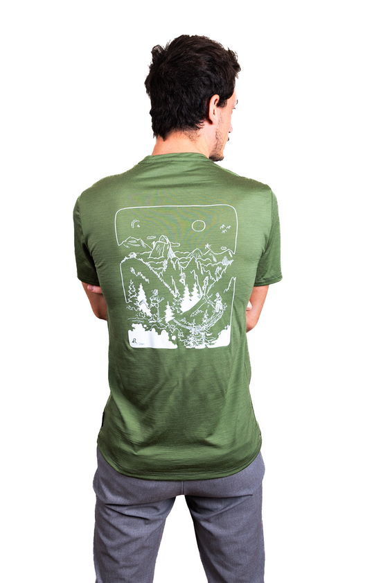 T-Shirt Mérinos Mountain Art Edition - H